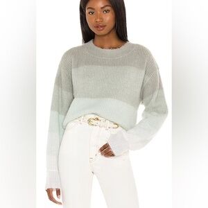 Free People Autumn Sky Sweater in Cloud Combo Womens Size XL Striped